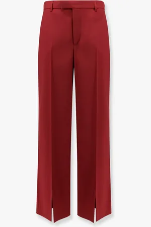 Gucci Pantaloni a vita bassa oversize in lana con spacco frontale - - gender_Woman