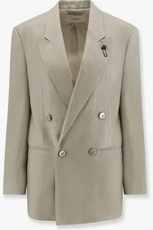 LARDINI Giacca cameron in lino con spilla iconica - - gender_Woman