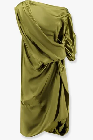 DRIES VAN NOTEN Abito dalant in seta con nodo laterale - - gender_Woman
