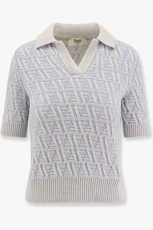 Fendi Maglia polo in lana e cashmere ff - - gender_Woman