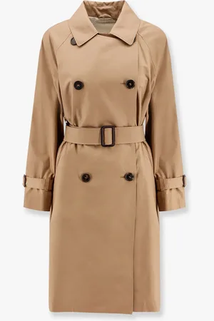 Max mara the cube C trench in misto cotone con fibbie in pelle - - gender_Woman