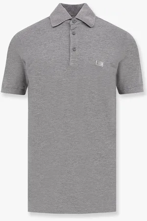 Dolce & Gabbana Maglia polo in cotone con targhetta dolce&gabbana milano - - gender_Man