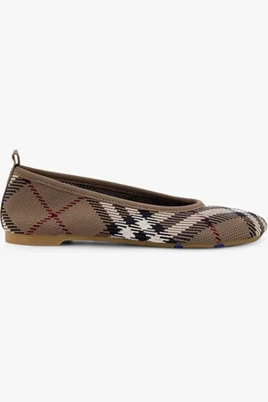Burberry Ballerine knit baby in misto nylon con traditional check lavorato a maglia - - gender_Woman
