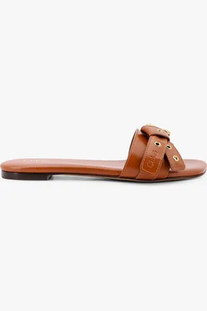 Chloé Sandali in pelle con logo inciso - - gender_Woman