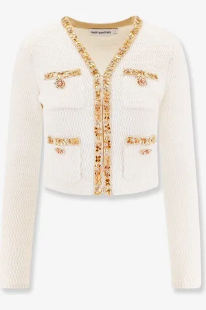 Self-Portrait Cardigan con profili strass - - gender_Woman