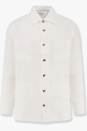 Brunello Cucinelli Camicia in lino easy fit - - gender_Man