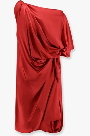 DRIES VAN NOTEN Abito dalant in seta con nodo laterale - - gender_Woman