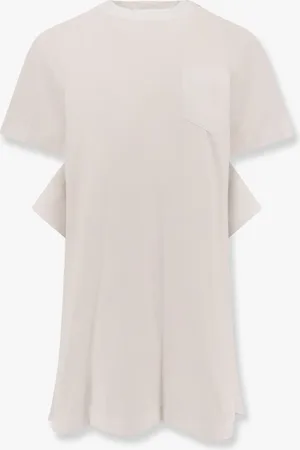 SACAI Abito con inserti in cotone e drappeggi in cotone sulla parte posteriore - - gender_Woman