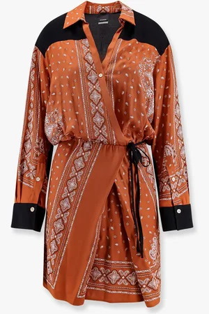 Pinko Abito mesopotamia in viscosa con stampa bandana e profili in georgette - - gender_Woman