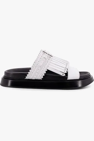 Alexander McQueen Sandali in pelle con frangia - - gender_Woman