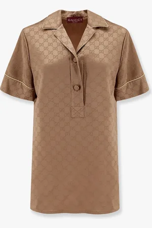 Gucci Camicia in misto viscosa con logo gg allover - - gender_Woman