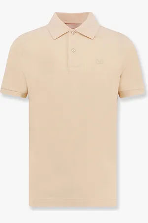 VALENTINO Maglia polo in piquet di cotone con ricamo vlogo - - gender_Man
