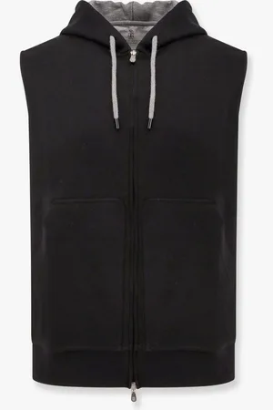 Brunello Cucinelli Felpa smanicata con cappuccio - - gender_Man