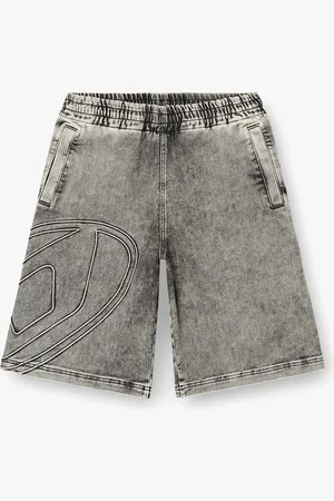 Diesel Bermuda d-enny-s track in denim grigio délavé - - gender_Man
