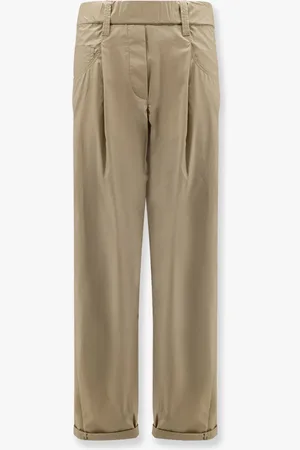 Brunello Cucinelli Pantaloni in cotone con dettaglio Monile - - gender_Woman