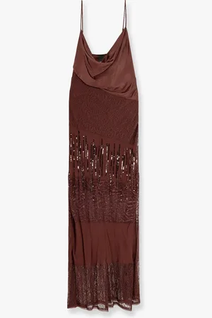 Pinko Abito lungo ibis in raso e pizzo - - gender_Woman