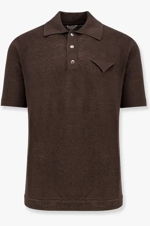Bottega Veneta Polo in lino e cotone leggero con dettaglio triangolo - - gender_Man