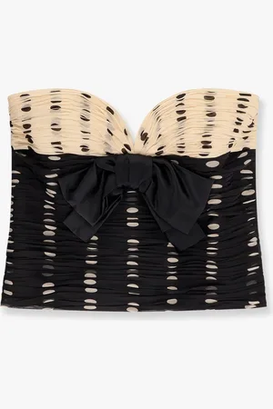 VALENTINO Top in chiffon stampa plusdepois con drappeggi realizzati a mano e dettaglio fiocco - - gender_Woman