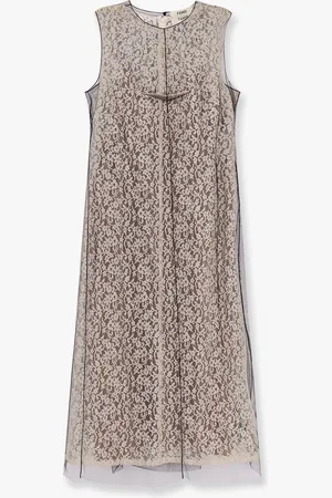Fendi Abito midi in pizzo Blooming Lace - - gender_Woman