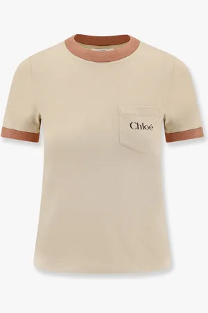 Chloé T-shirt in cotone con profili in contrasto - - gender_Woman