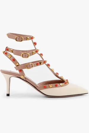 VALENTINO GARAVANI Slingback rockstud in pelle con pietre cabochon - - gender_Woman