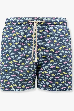 MC2 SAINT BARTH Boxer mare in nylon riciclato con stampa shark trouble multicolor - - gender_Man