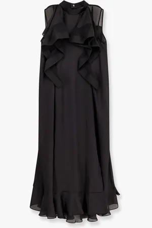 SACAI Abito lungo con inserti in voile e volant - - gender_Woman