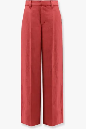 Brunello Cucinelli Pantaloni in canapa e lino con dettaglio Monile - - gender_Woman