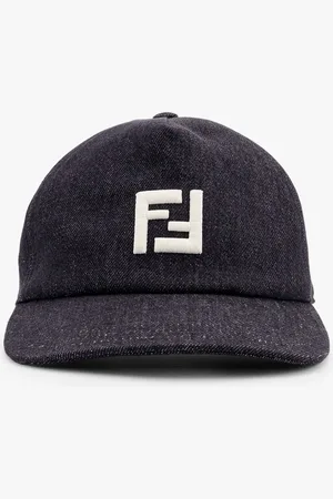 Fendi Cappello baseball in denim con ricamo logo - - gender_Man