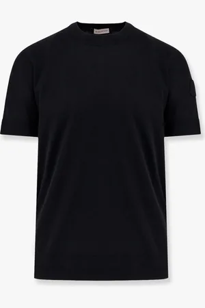 Moncler Maglia in seta e cotone con patch logo - - gender_Man