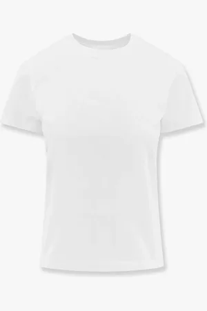 Moncler T-shirt in cotone con ricamo logo lurex - - gender_Woman