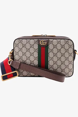 Gucci Borsa a tracolla in tessuto gg supreme con profili in pelle - - gender_Man