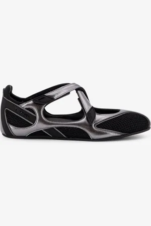 The Attico Ballerina Flat Floor 01 in mesh e pelle - - gender_Woman