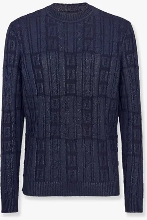 Fendi Maglia in lana a trecce con dettagli ff - - gender_Man