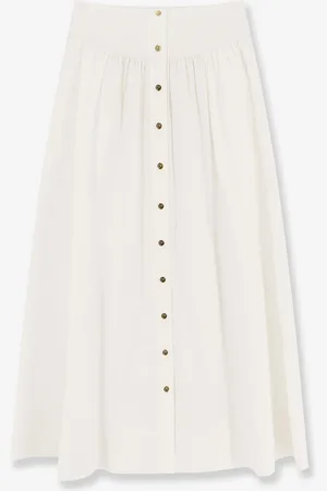Tory Burch Gonna in cotone con bottoni logati - - gender_Woman