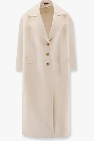 Gucci Cappotto in lana e crepe di seta con motivo GG all-over - - gender_Woman