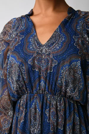 Nuna Lie Abito lungo a stampa paisley lurex