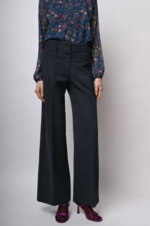 Nuna Lie Pantaloni palazzo misto viscosa