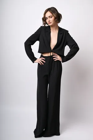 Nuna Lie Pantaloni palazzo con vita elasticizzata