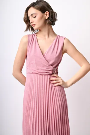 Nuna Lie Abito midi plissé in lurex