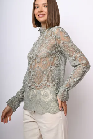 Nuna Lie Top a maniche lunghe in pizzo