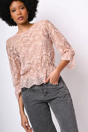 Nuna Lie Top in pizzo misto cotone