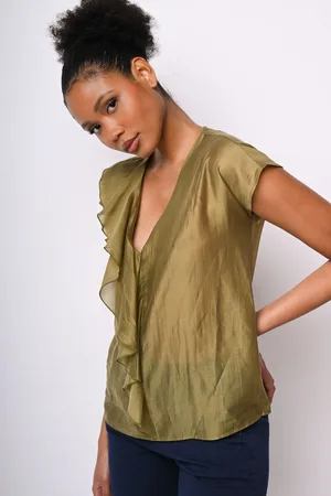 Nuna Lie Top in mussola con volant