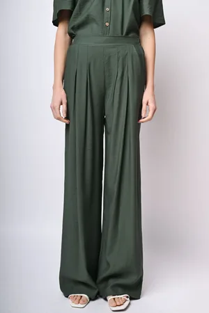 Nuna Lie Pantaloni palazzo misto viscosa
