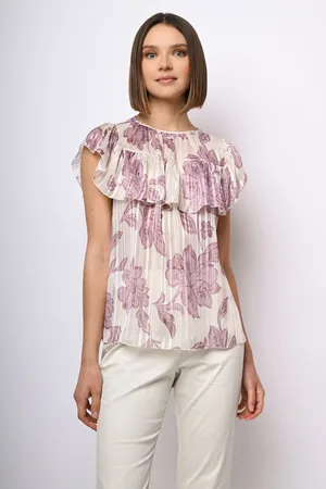 Nuna Lie Top in georgette a stampa floreale