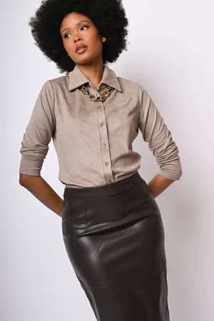 Nuna Lie Camicia in faux suede