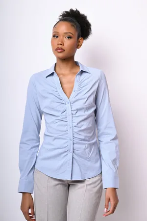 Nuna Lie Camicia in cotone con arricciatura