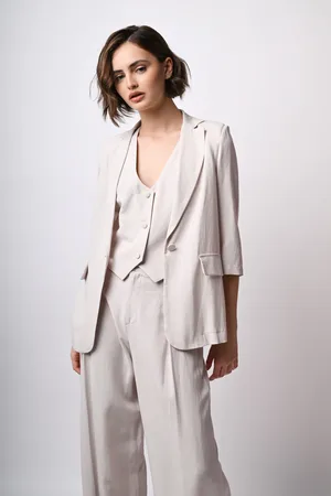 Nuna Lie Blazer in viscosa e lino