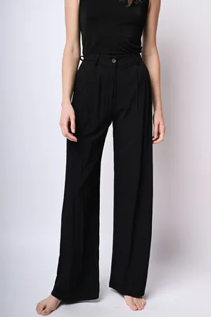 Nuna Lie Pantaloni palazzo misto viscosa