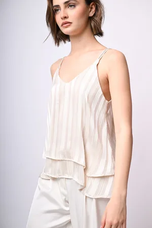 Nuna Lie Top doppiato in georgette lurex